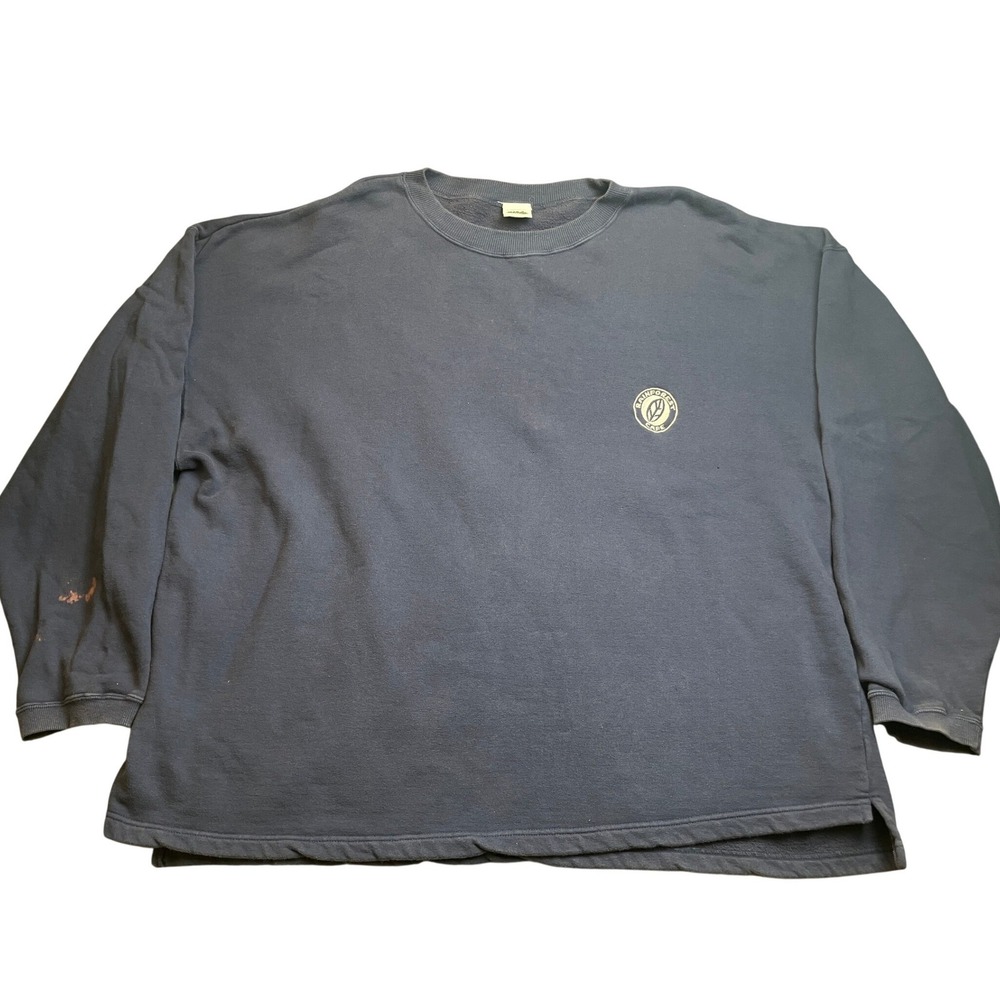 Rainforest Cafe Shirt Mens 2XL Navy Blue Grunge Streetwear Chore Logo Everyday